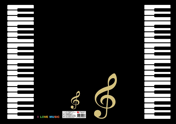 經典黑琴鍵彩色Ｌ夾 1